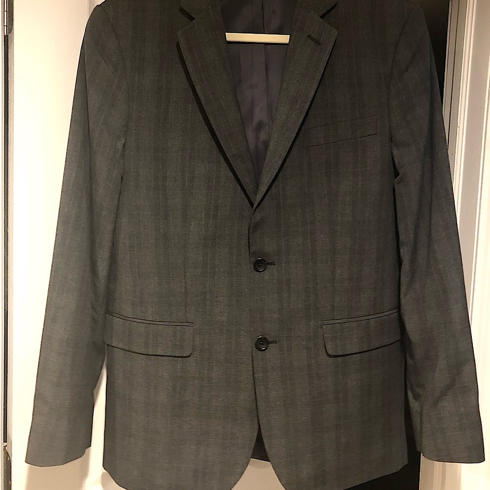 Banana Republic Classic Fit Grey Plaid Blazer Size 40R